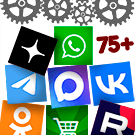 Кнопки на чаты и группы социальных сетей: ВКонтакте, Telegram, WhatsApp, Viber, Одноклассники... (niges.scbtns) - решение для Битрикс