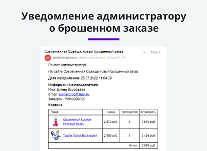 Ловец брошенных заказов. Брошенные корзины. Повышение конверсии сайта (arturgolubev.abandoned) - решение для Битрикс