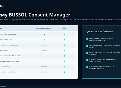 BUSSOL Consent Manager (bussol.policy2) - решение для Битрикс
