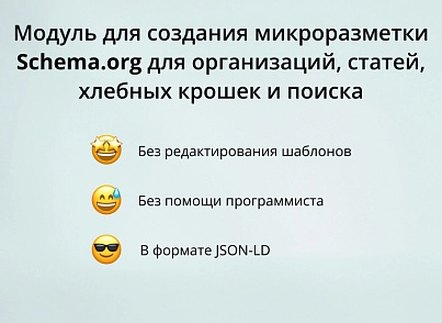 INRAISE: Микроразметка Schema.org 4 в 1. Организация, хлебные крошки, статьи, поиск (inraise.schemaorg) - решение для Битрикс