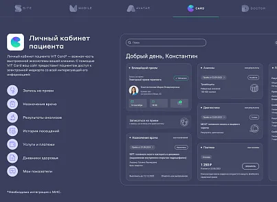 Сайт клиники, медицинского центра (vit.clinic) - решение для Битрикс