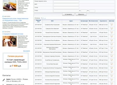 1С:Сайт ЖКХ. Редакция «Эксперт» (citrus.tszhe) - решение для Битрикс