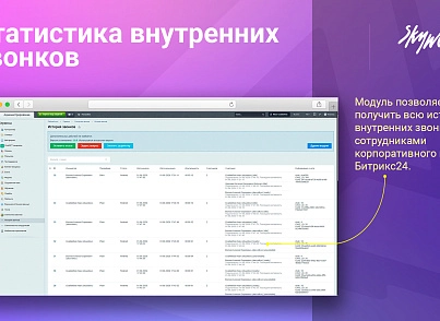 Статистика внутренних звонков (skyweb24.internalcallstat) - решение для Битрикс