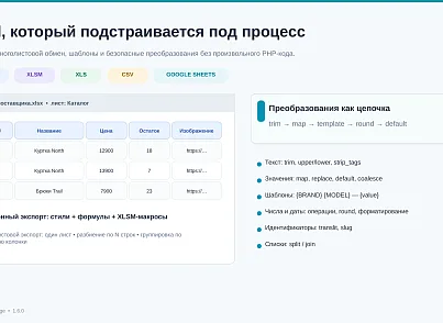 BUSSOL DataBridge: импорт, экспорт и автоматизация каталога (bussol.iblockexcel) - решение для Битрикс