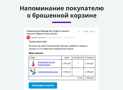 Ловец брошенных заказов. Брошенные корзины. Повышение конверсии сайта (arturgolubev.abandoned) - решение для Битрикс