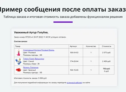 Расширенные письма заказов (arturgolubev.orderletters) - решение для Битрикс