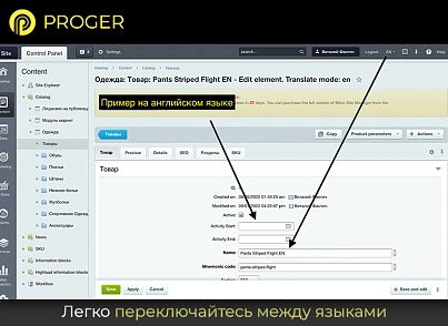 Мультиязычность: Инфоблоки на разных языках (bxproger.translator) - решение для Битрикс