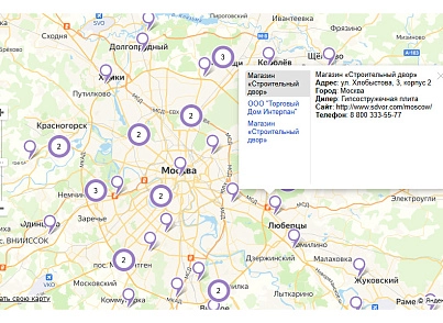 whatAsoft: Яндекс.карта объектов инфоблока Big Data (whatasoft.geoobjectsmapbd) - решение для Битрикс