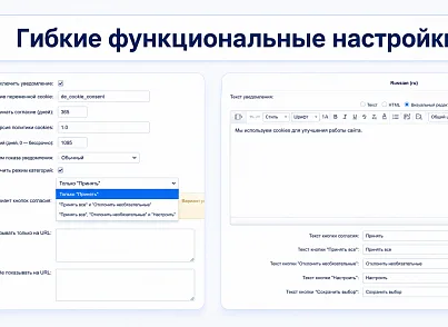 Согласие на использование cookie (delement.cookieconsent) - решение для Битрикс