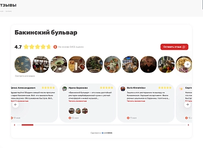 Отзывы с Яндекс.Карт на сайт (leadspace.yandexreviewsslider) - решение для Битрикс