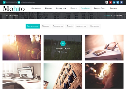 Mohito: Адаптивный корпоративный сайт (bizsolutions.mohito) - решение для Битрикс