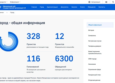 Сайт государственной организации 3.0 + версия для слабовидящих (redsign.government) - решение для Битрикс