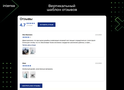 Отзывы (intensa.reviews) - решение для Битрикс