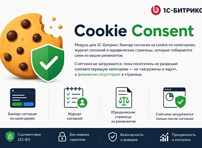 Cookie Consent (freestylegroup.cookieconsent) - решение для Битрикс