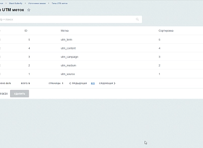 Источники заказов (blackbutterfly.ordersource) - решение для Битрикс