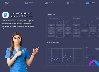 Сайт клиники, медицинского центра (vit.clinic) - решение для Битрикс