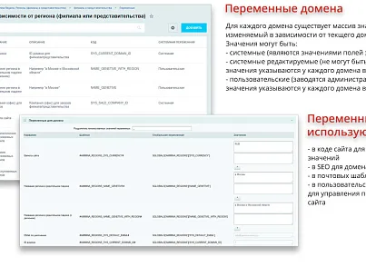 Ammina. Регионы (филиалы и представительства). Мультирегиональность на доменах и URL адресах (ammina.regions) - решение для Битрикс