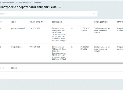 SMS отправка по статусам заказа (Билайн) (disprove.smska) - решение для Битрикс