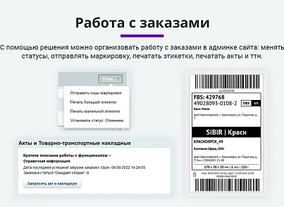 Интеграция с Ozon (Озон). Цены, остатки, заказы, статусы, акты (arturgolubev.ozon) - решение для Битрикс