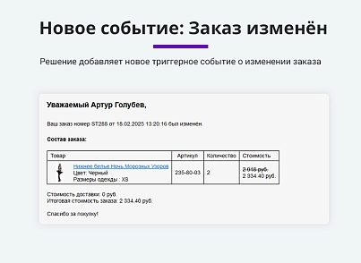 Расширенные письма заказов (arturgolubev.orderletters) - решение для Битрикс