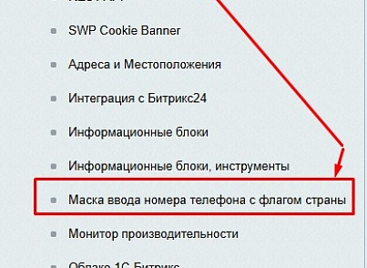 Маска ввода номера телефона с флагом страны (softwarepass6454597.telephonemask) - решение для Битрикс