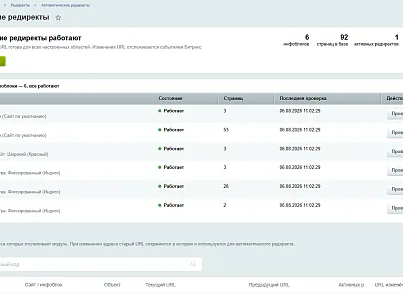 Редиректы (webtaktika.redirects) - решение для Битрикс
