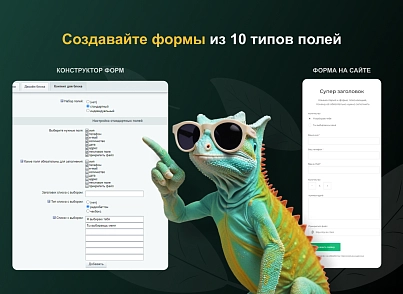 ХАМЕЛЕОН — 999 в 1. Безлимитный конструктор лендингов с корзиной и функциями для «автоворонок» (concept.hameleon) - решение для Битрикс
