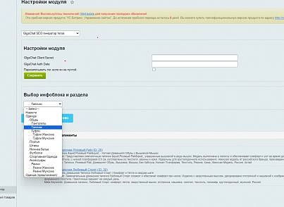 Массовая автоматическая генерация seo тегов : Сбер GigaChat (teamb.gigachatgpt) - решение для Битрикс