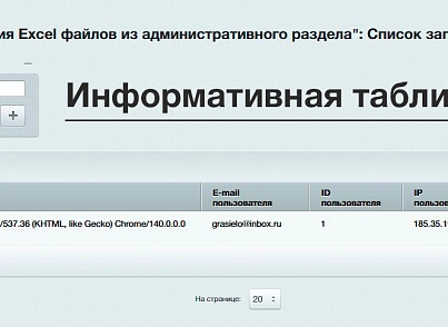Yugadar: Логирование экспорта в Excel из административного раздела (yugadar.adminexceldownload) - решение для Битрикс